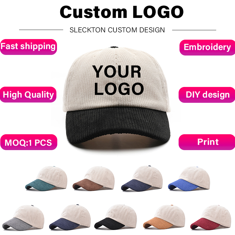 Embroidery Design Logo - SLECKTON شعار مخصص قبعة بيسبول للرجال