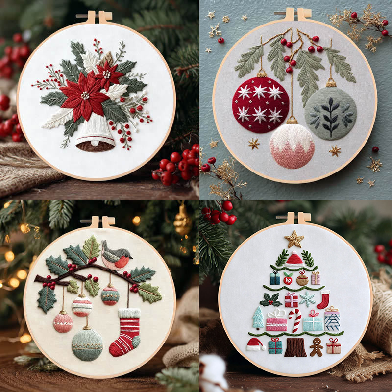 طقم تطريز يدوي لشجرة عيد الميل - مراجعة Embroidery Kit وسعره