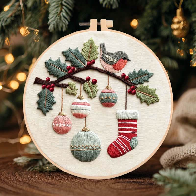 طقم تطريز يدوي لشجرة عيد الميل - مراجعة Embroidery Kit وسعره