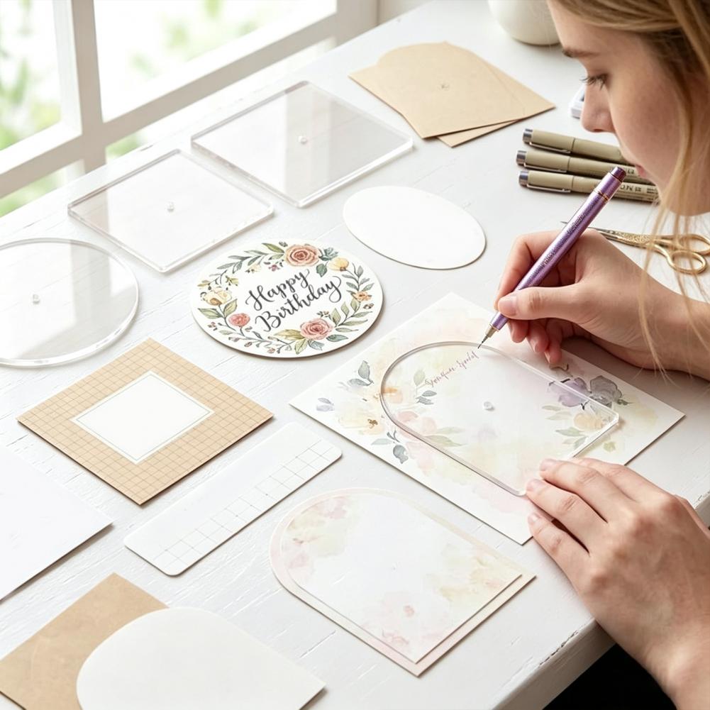 مجموعة من 5 قطع قوالب أكريليك  - مراجعة Embroidery Canvas وسعره