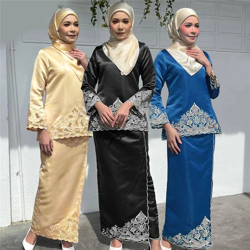 أطقم عبايات نسائية عصرية من قط - مراجعة Embroidery Baju وسعره