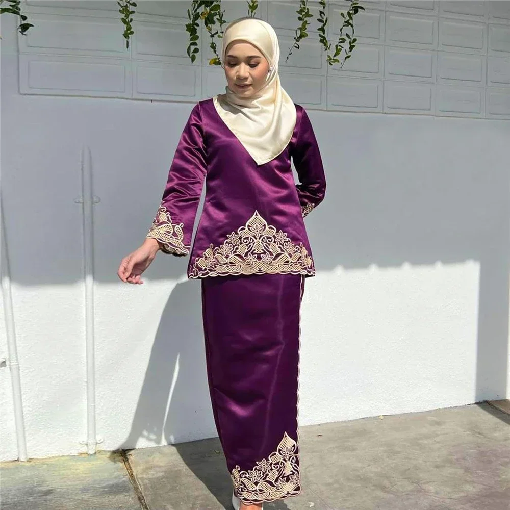 أطقم عبايات نسائية عصرية من قط - مراجعة Embroidery Baju وسعره