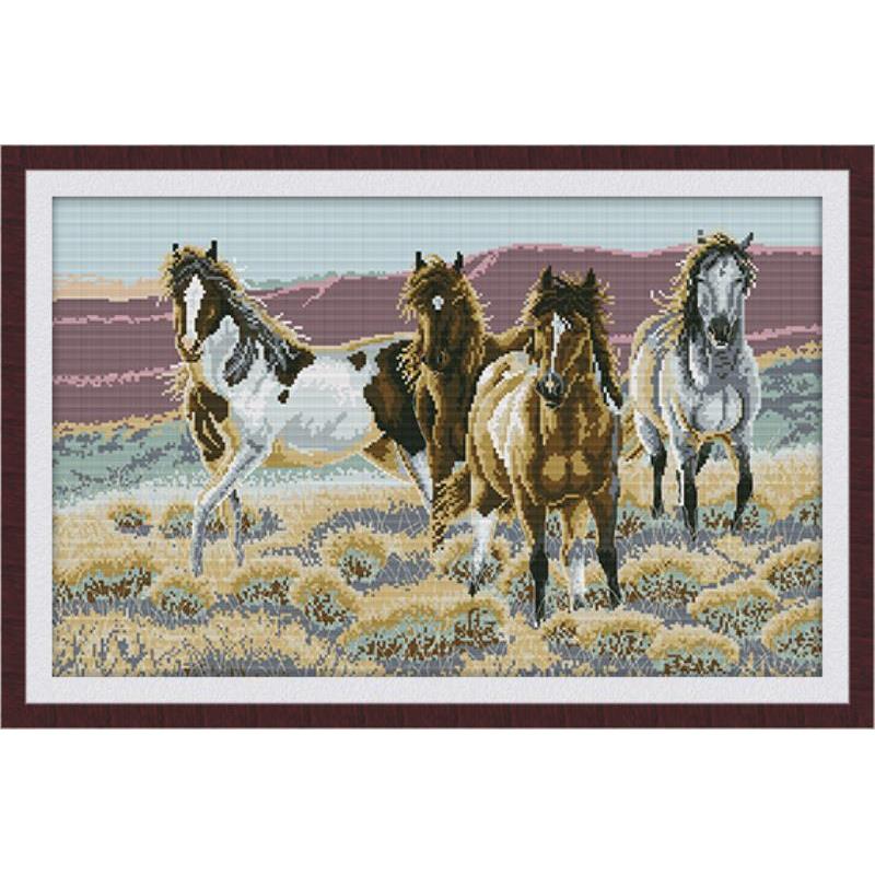 طقم تطريز على شكل حصان جامح، ق - مراجعة Embroidery Running Stitch وسعره
