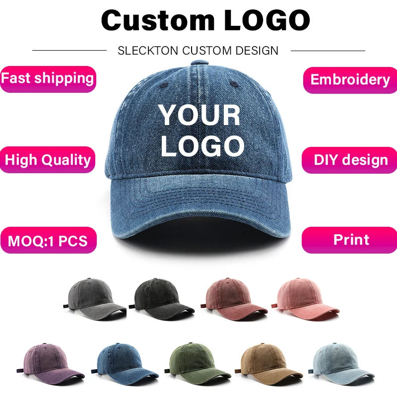 SLECKTON شعار مخصص قبعة بيسبول - مراجعة Embroidery Design Logo وسعره
