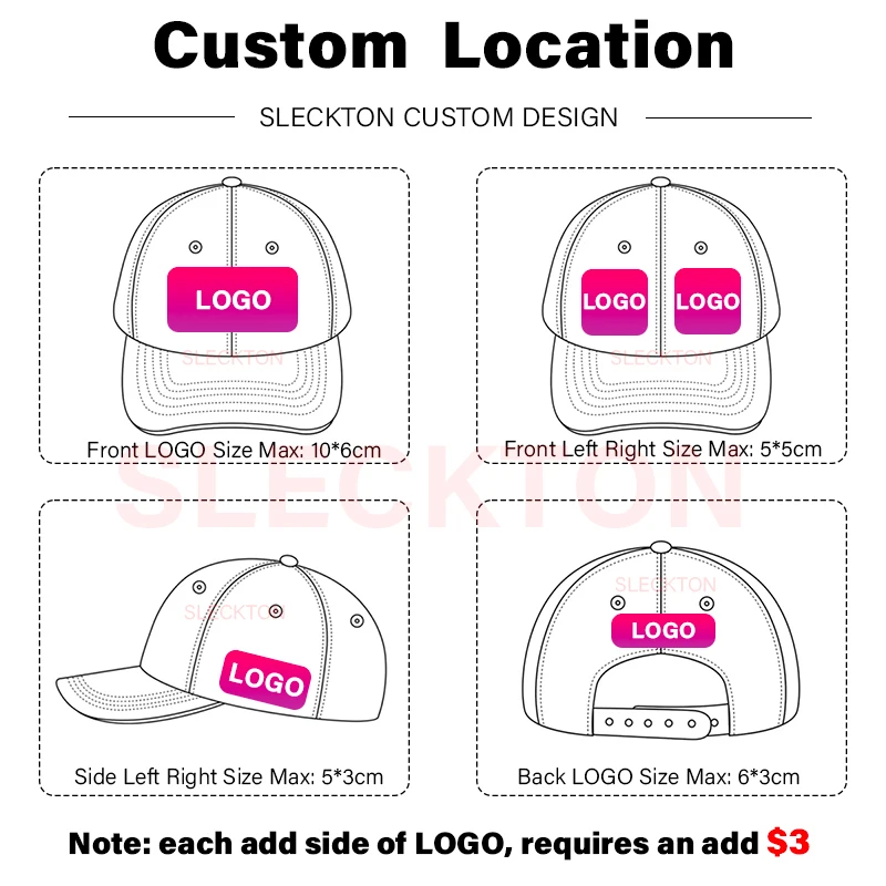 SLECKTON شعار مخصص قبعة بيسبول - مراجعة Embroidery Design Logo وسعره